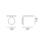 ARTEMIDE LAMPADA DA PARETE REA LED