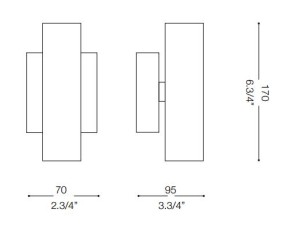 IDEAL LUX APPLIQUE PAUL 2