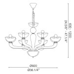 IDEAL LUX LAMPADARIO CASANOVA 8 LUCI