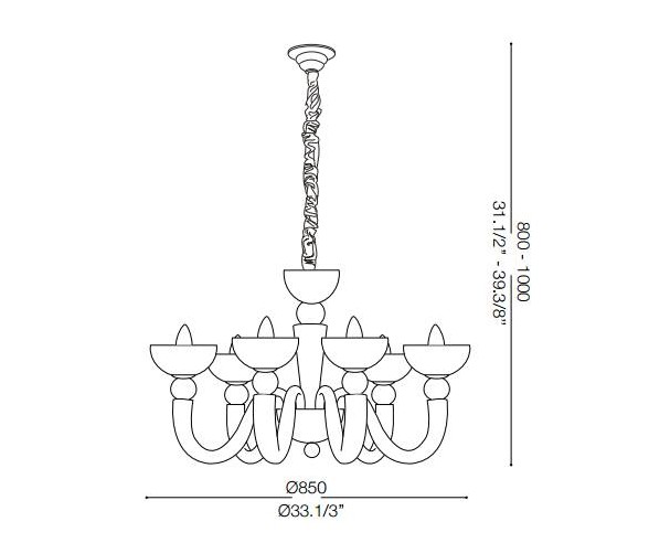 IDEAL LUX LAMPADARIO BON BON 6 LUCI