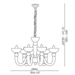IDEAL LUX LAMPADARIO BON BON 6 LUCI