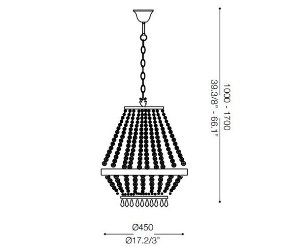 IDEAL LUX SOSPENSIONE CAESAR 6 LUCI