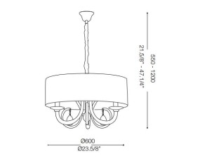 IDEAL LUX SOSPENSIONE SWAN 3 LUCI 2