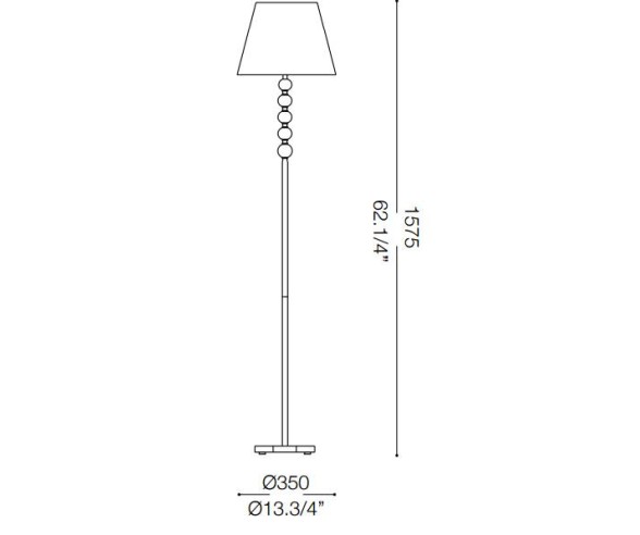 IDEAL LUX LAMPADA DA TERRA QUEEN