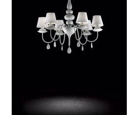 IDEAL LUX LAMPADARIO BLANCHE 6 LUCI