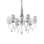 IDEAL LUX LAMPADARIO BLANCHE 6 LUCI