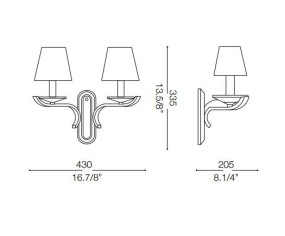 IDEAL LUX APPLIQUE PEGASO 2