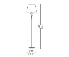 IDEAL LUX LAMPADA DA TERRA PEGASO 2