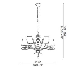 IDEAL LUX LAMPADARIO PEGASO 5 LUCI 2