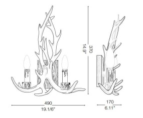 IDEAL LUX APPLIQUE CHALET 2
