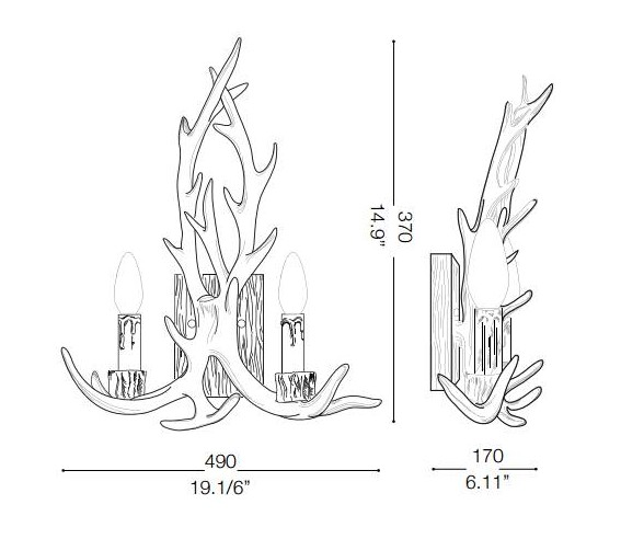 IDEAL LUX APPLIQUE CHALET