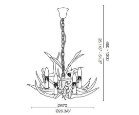 IDEAL LUX LAMPADARIO CHALET 6 LUCI 2