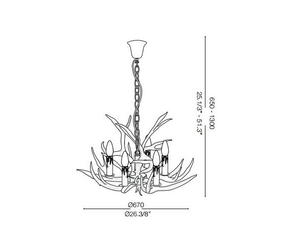IDEAL LUX LAMPADARIO CHALET 6 LUCI