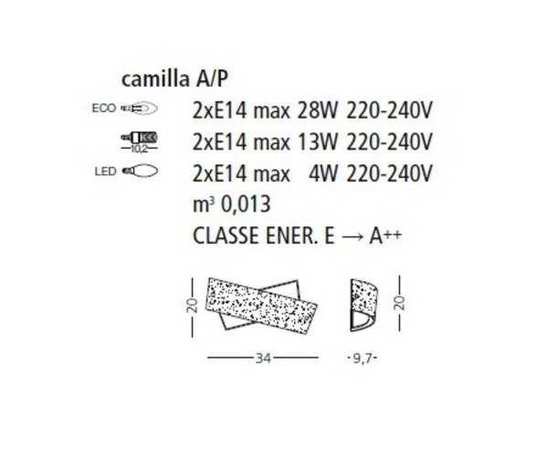 GEA LUCE APPLIQUE CAMILLA
