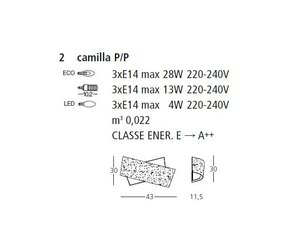 GEA LUCE PLAFONIERA CAMILLA