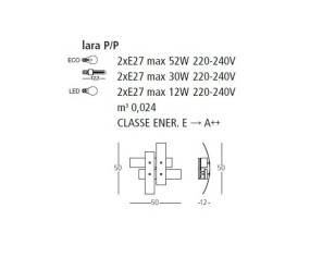 GEA LUCE PLAFONIERA LARA ARGENTO 2
