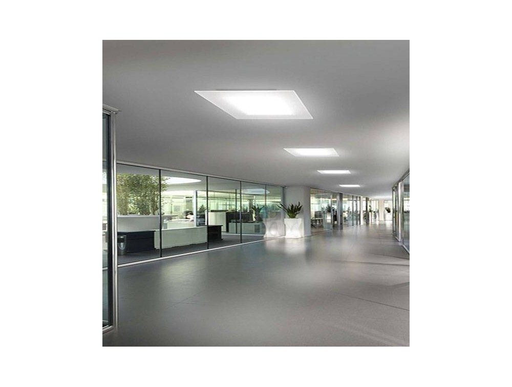 Plafoniera Quadrata Per Bagno : Linea light plafoniera moderna led in metallo serie dublight