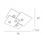 TOP LIGHT PLAFONIERA PLATE LED