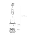 ARTEMIDE SOSPENSIONE LOGICO 3 IN LINEA