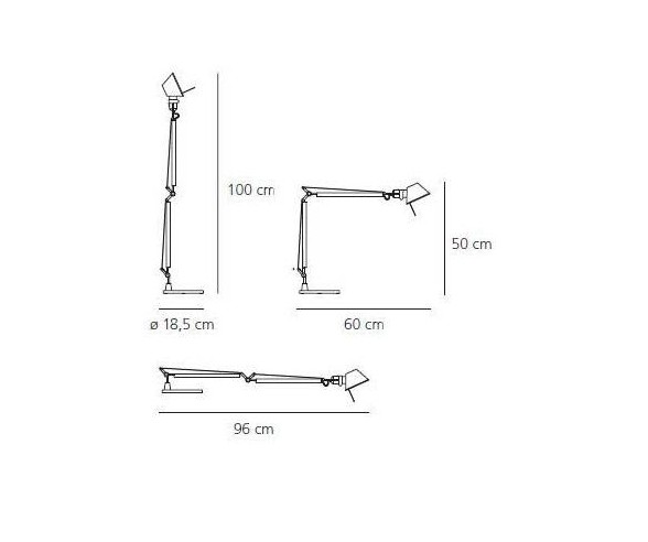 ARTEMIDE LAMPADA DA TAVOLO TOLOMEO MINI LED