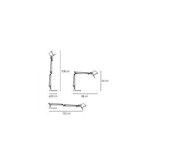 ARTEMIDE LAMPADA DA TAVOLO TOLOMEO MINI LED