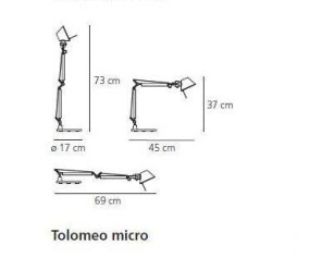 ARTEMIDE LAMPADA DA TAVOLO TOLOMEO MICRO LED 2