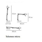 ARTEMIDE LAMPADA DA TAVOLO TOLOMEO MICRO LED