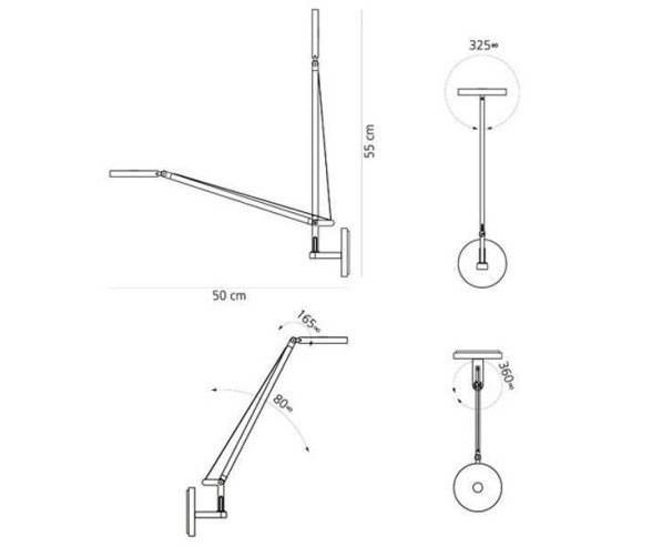 ARTEMIDE LAMPADA DA PARETE DEMETRA MICRO
